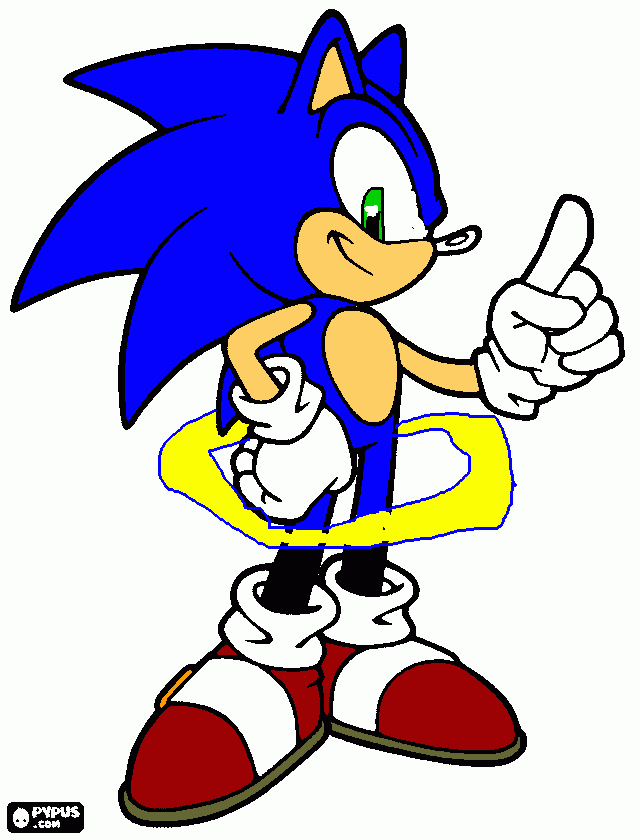 dark bad sonic tranform normal sonic coloring page
