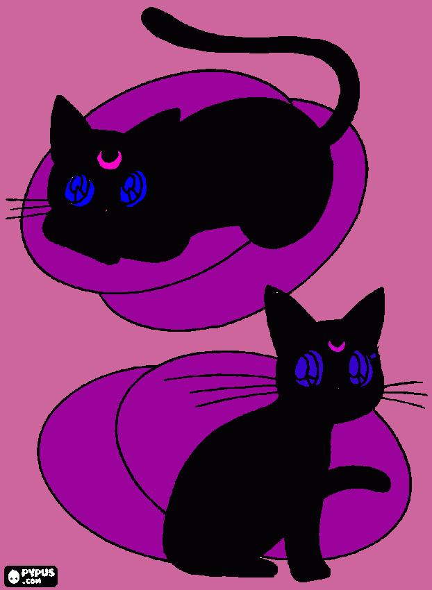Dark luna and artemis coloring page