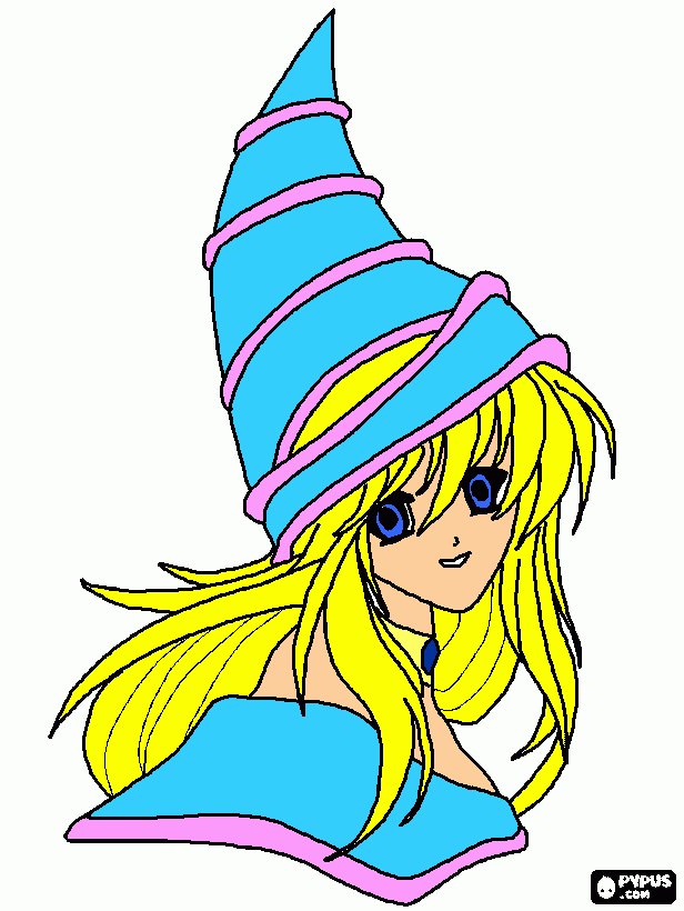 dark magician girl coloring page