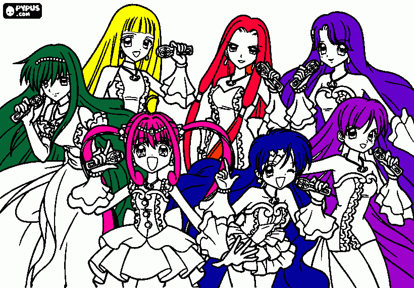 dark mermaid princesses coloring page