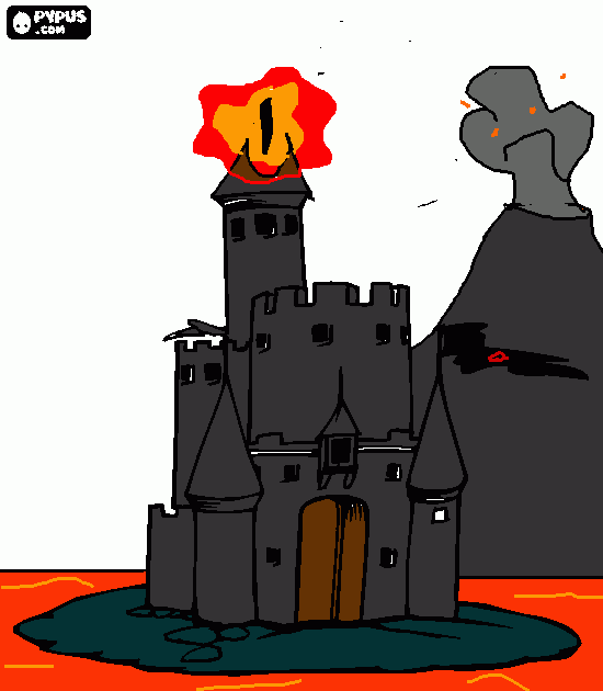 dark tower of mordor coloring page