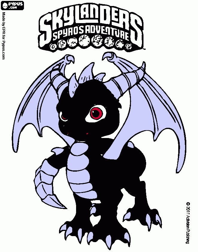 darkSpyro coloring page