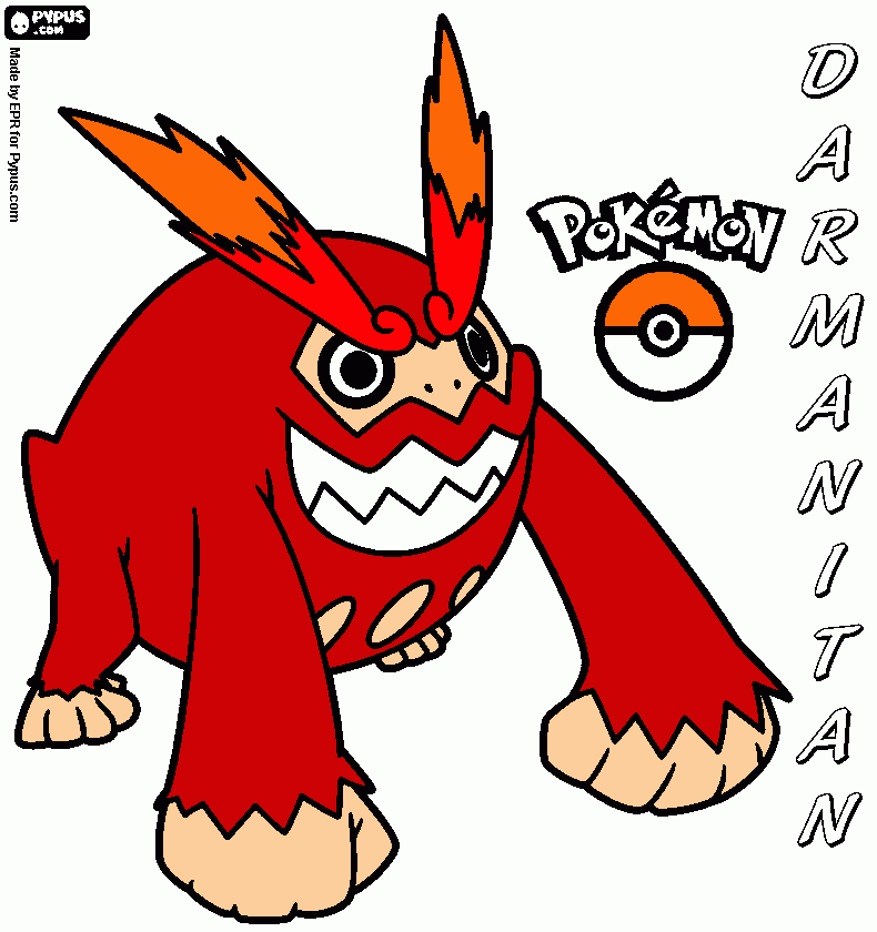 DARMANITAN coloring page