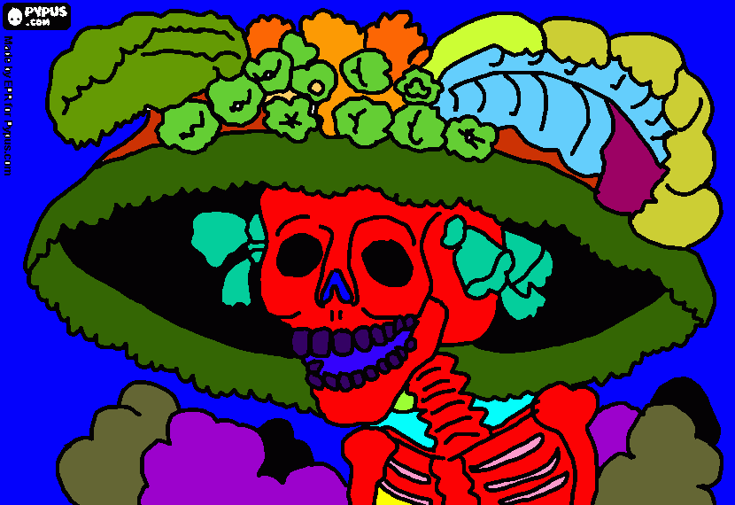 day of the dead coloring page