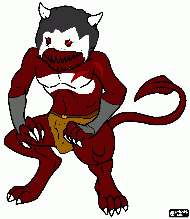 demon berserker coloring page