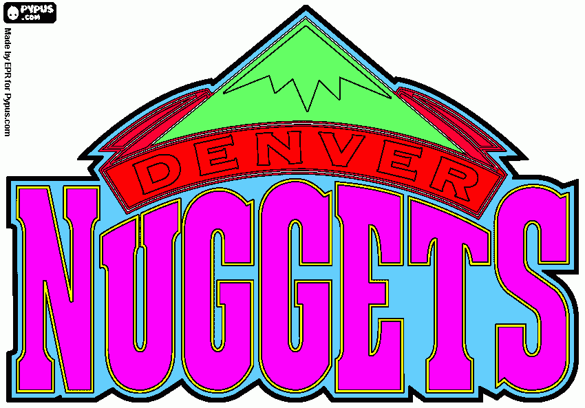 denver nuggets coloring page
