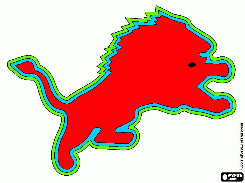 Detroit Lions logo coloring page