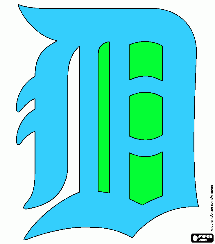 detroit tigers coloring page