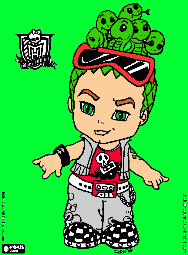 deuce gorgon baby coloring page