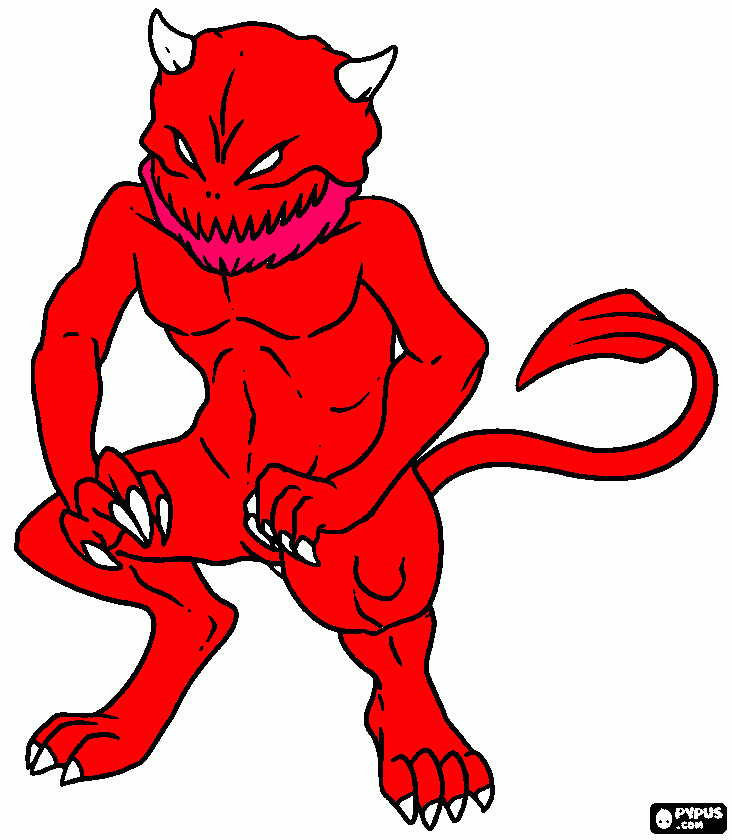 devil lol coloring page