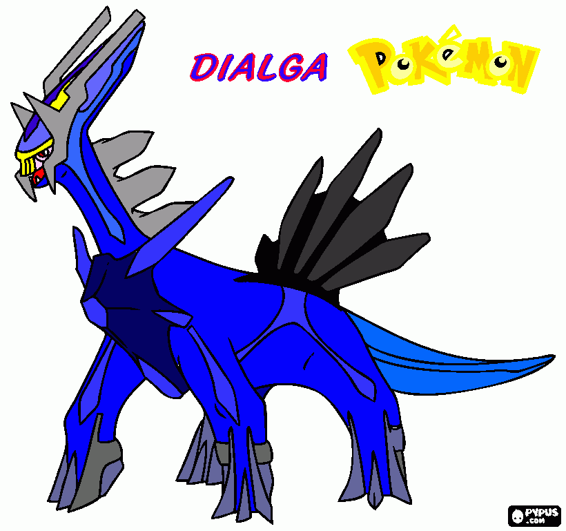 Dialga t 12 coloring page