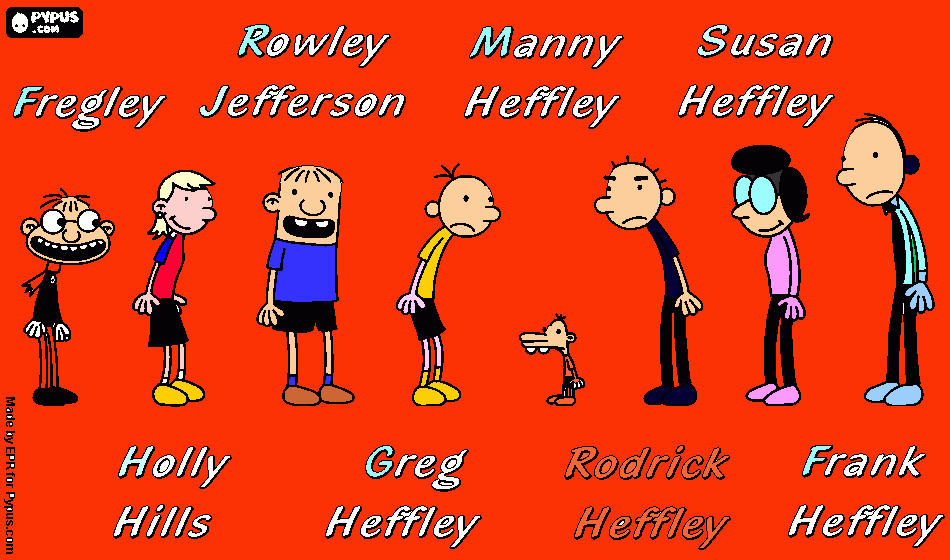 diary of wimpy kid coloring page
