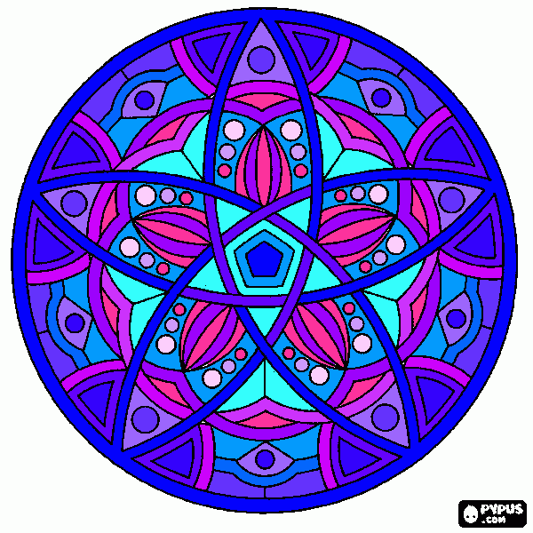 Didžioji MANDALA coloring page