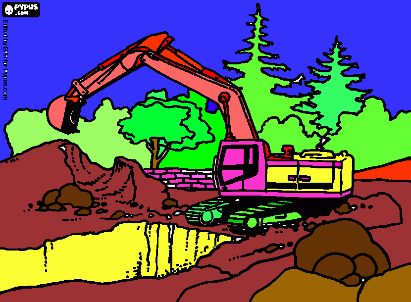 digger coloring page