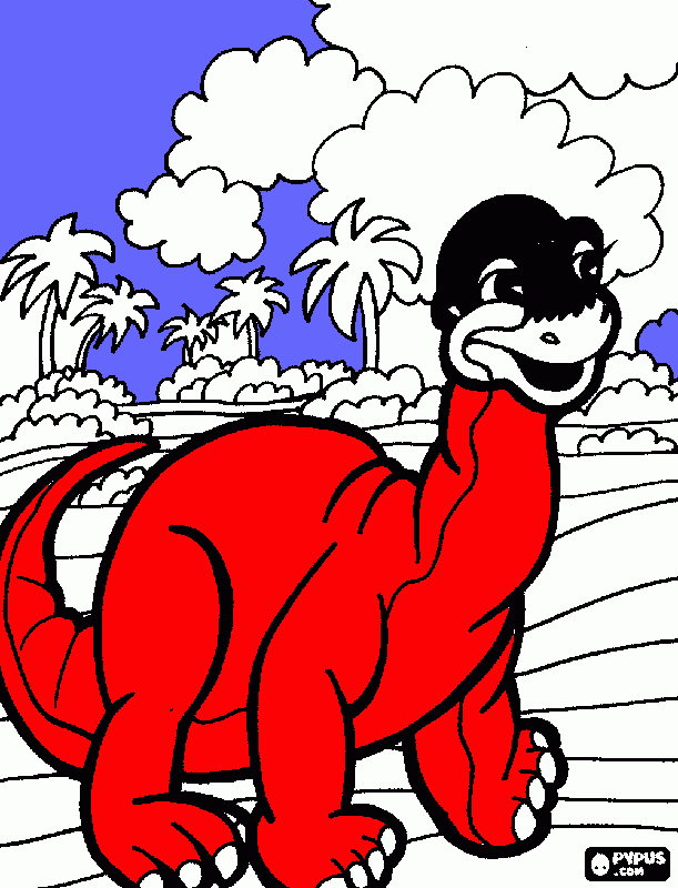 dino boris coloring page