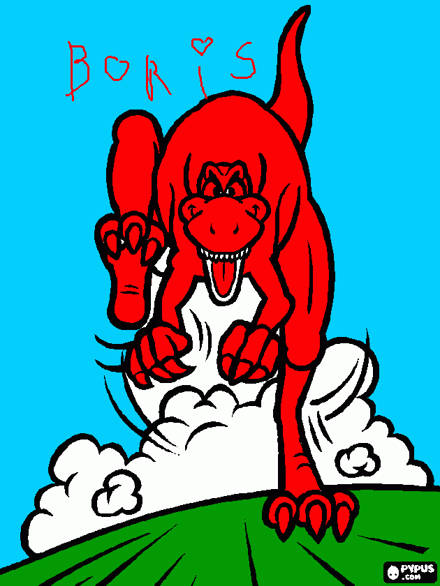 dino heidi y anouk coloring page