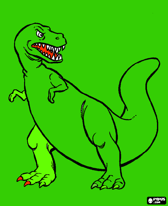 dino van Boris coloring page