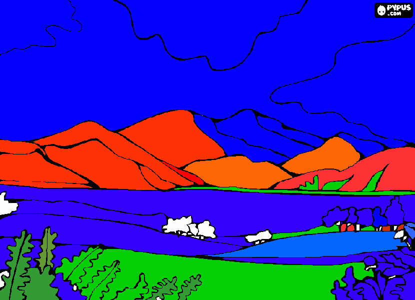 dinosaur diorama coloring page