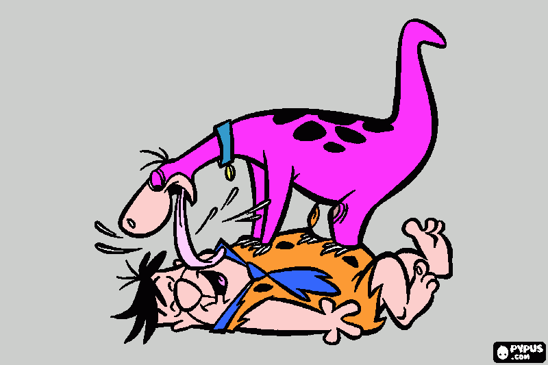 Dinó és Frédi coloring page