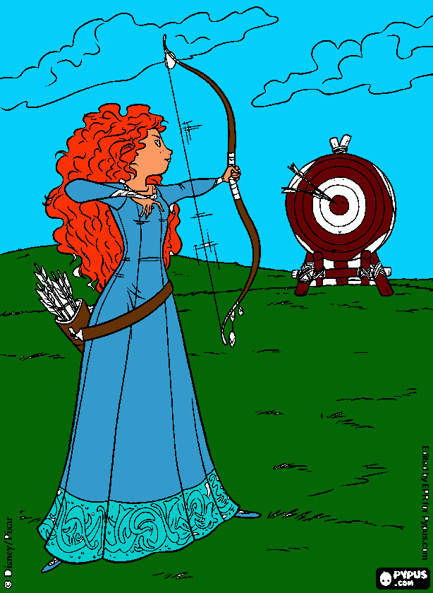 disney/pixar brave  coloring page