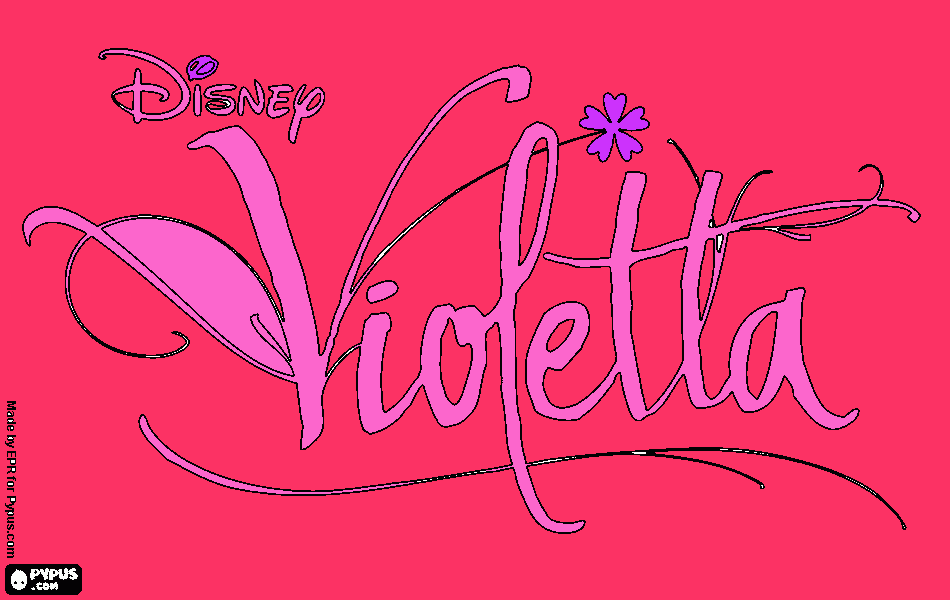disney violetta coloring page