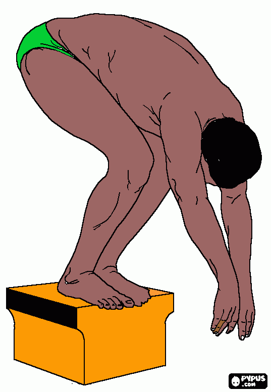 diver green shorts coloring page