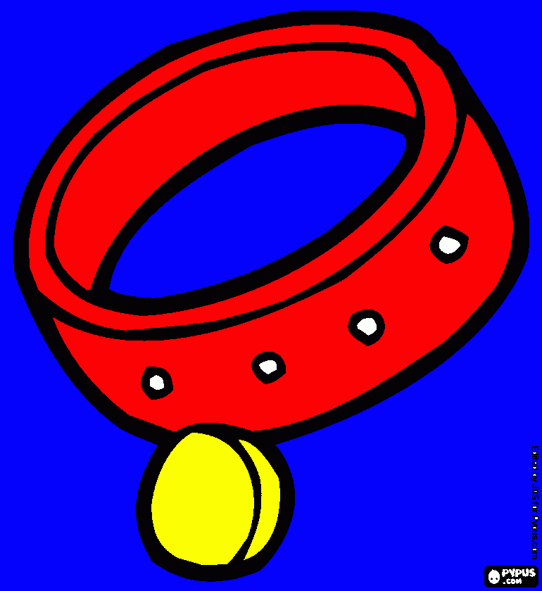 dog collar coloring page