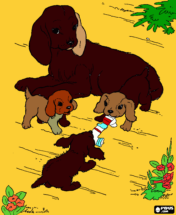 Dogs! coloring page