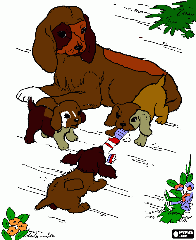 dogs coloring page