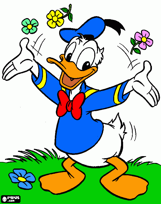 donald coloring page