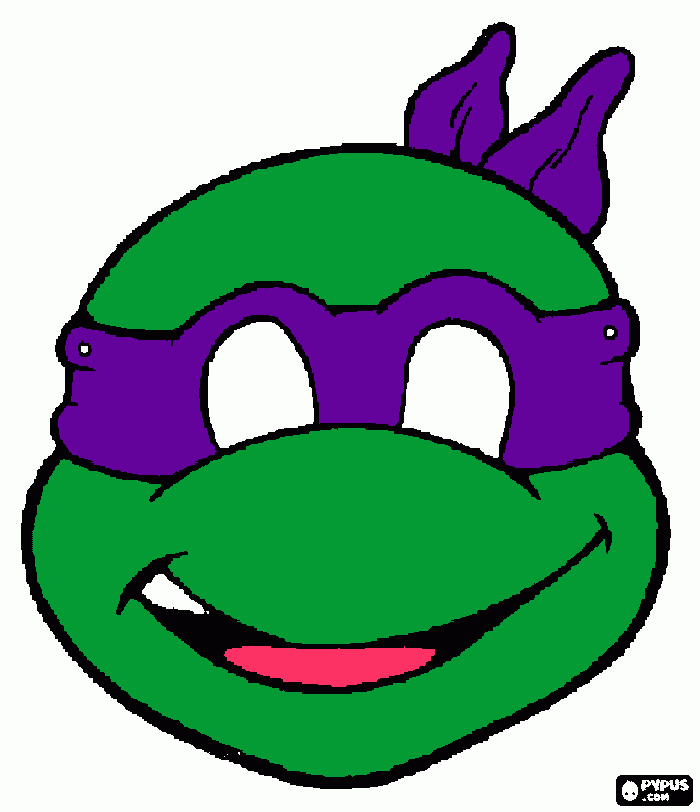 donatello mask coloring page