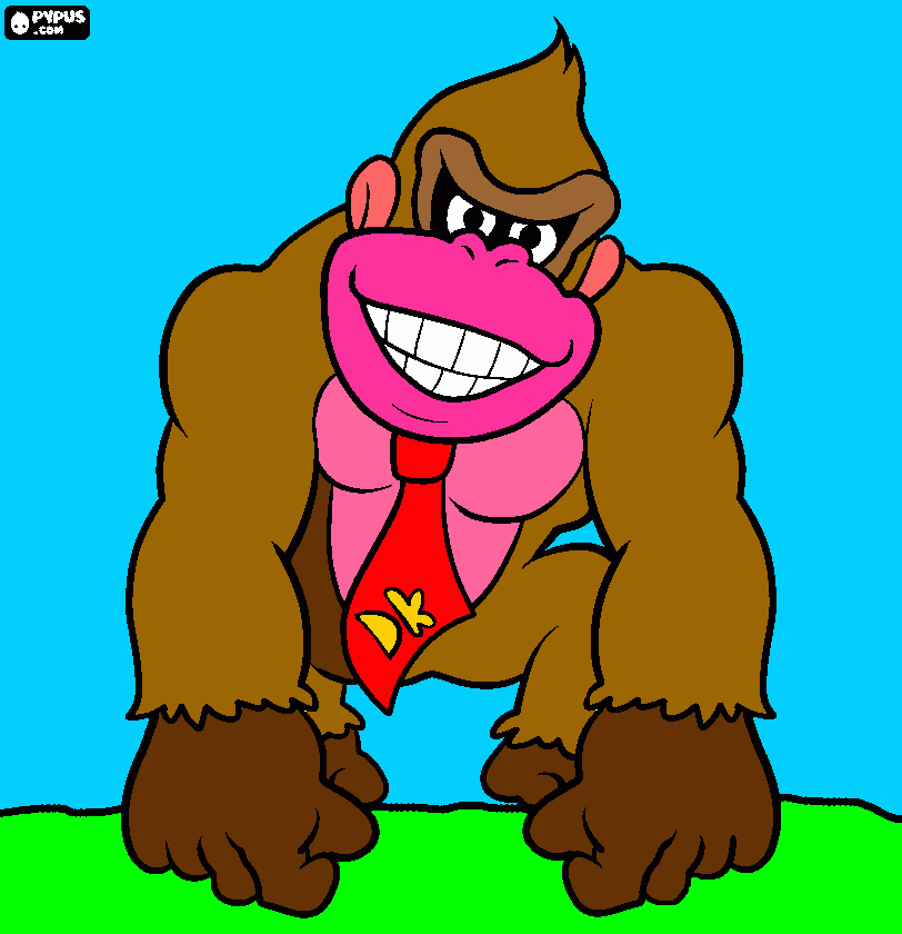 donkey kong coloring page