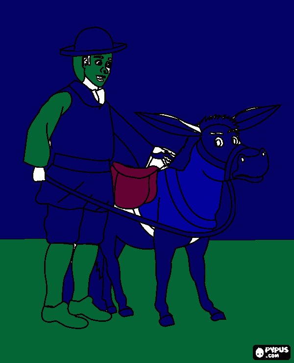 donkey coloring page