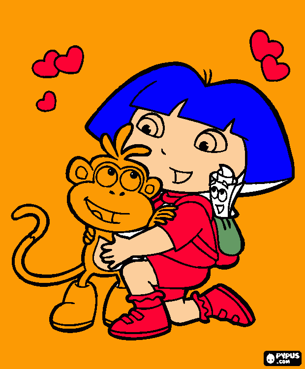 dora kleurplaat coloring page
