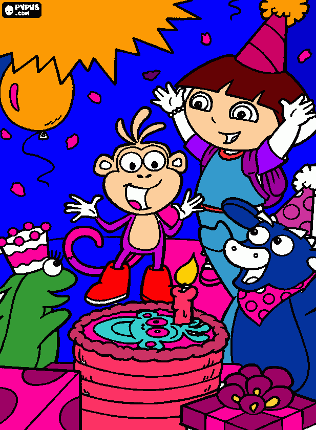 dora van lisa coloring page