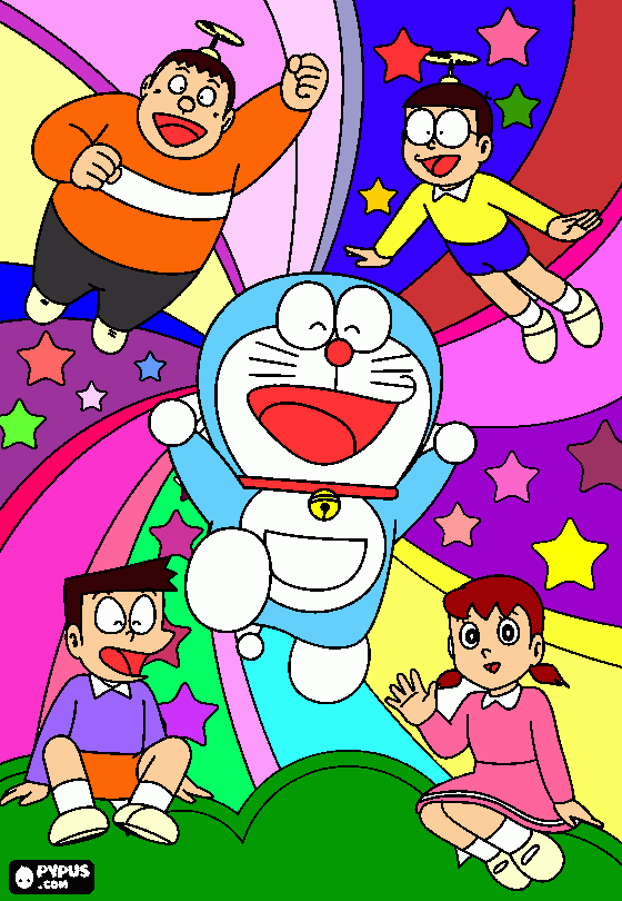 doraemon colouring coloring page
