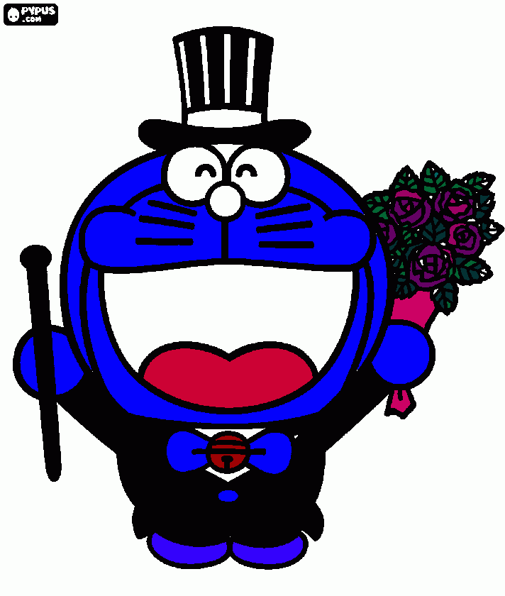doramon painting game coloring page