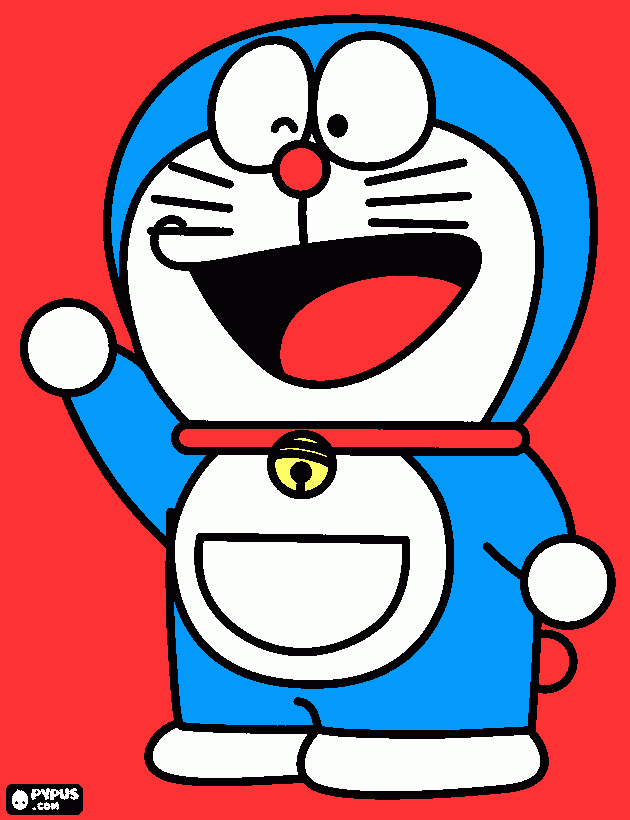 doremon look nice coloring page