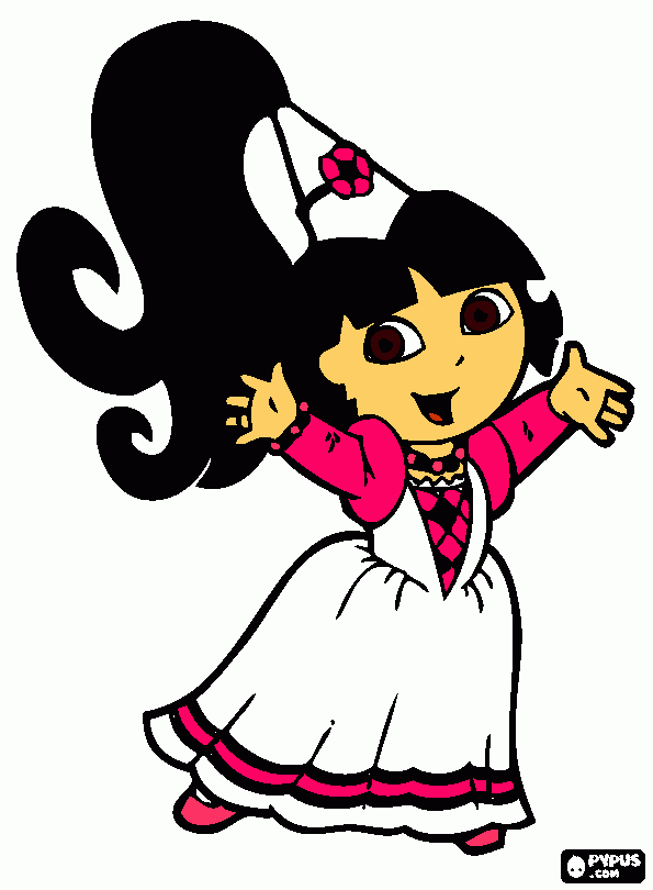 dorita de princesa coloring page