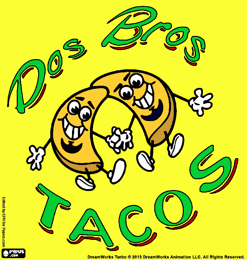 dos bros Tacos coloring page