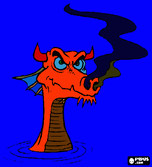 dragon 3 coloring page