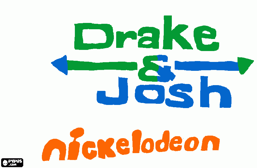 Drake & Josh Logo coloring page
