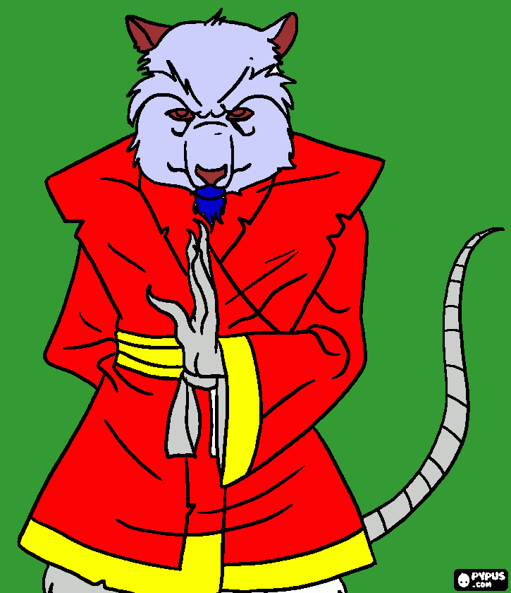 Drawing of Master Splinter coloring page