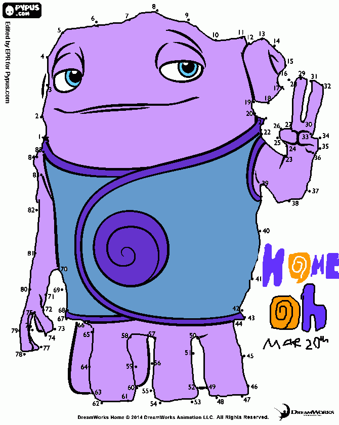 DREAMWORKS HOME oh the boov  coloring page