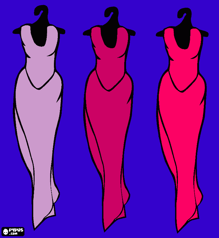 dress coloring page