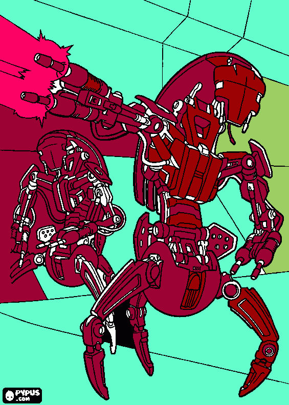 Droidekas coloring page