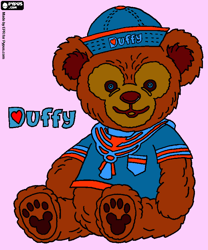 Duffy the disney bear  coloring page