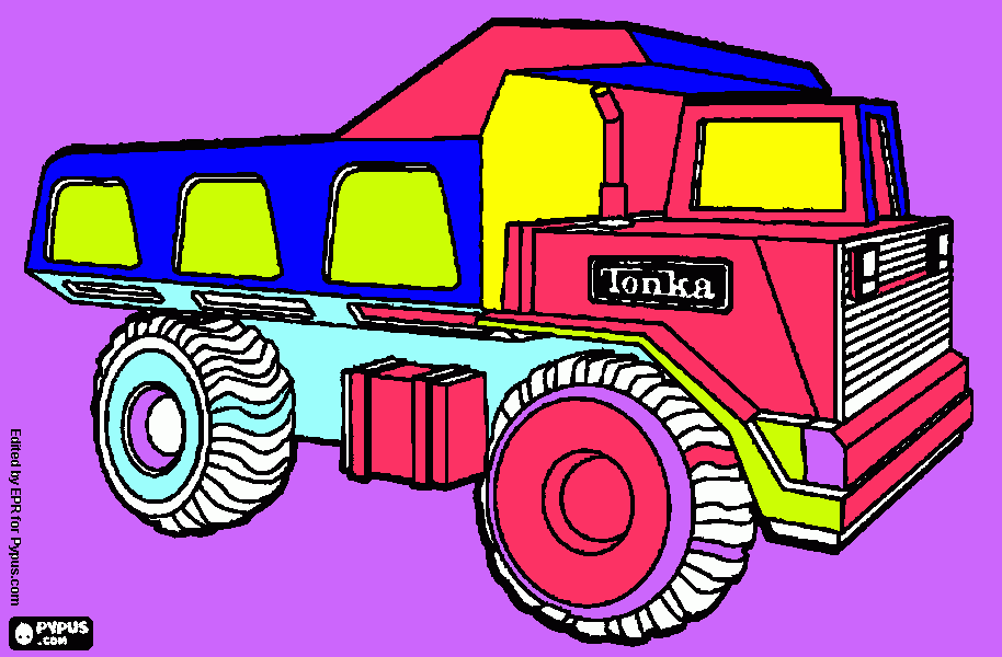 dump truck! coloring page, printable dump truck!