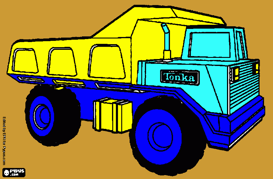dump truck coloring page