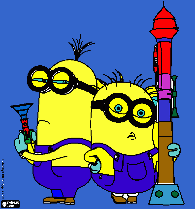 E Minion coloring page